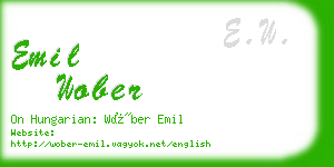 emil wober business card